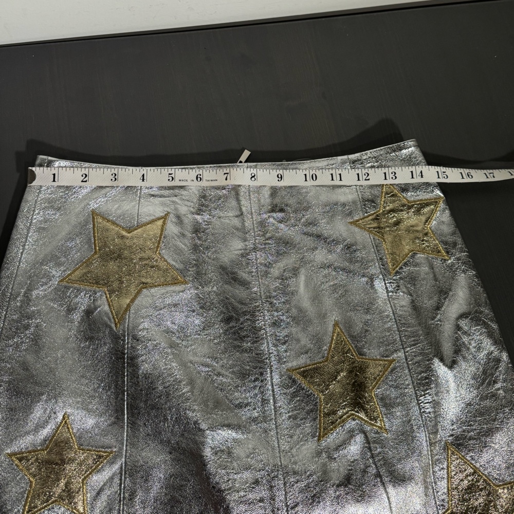 Silver and Gold Star Mini Skirt - Picture 8 of 10